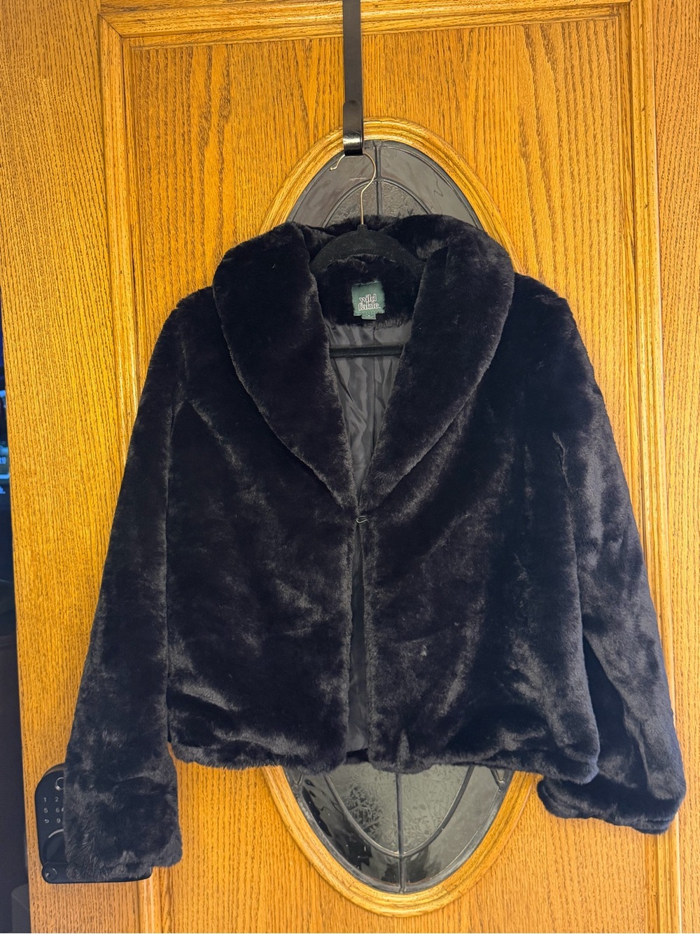 Wild Fable black faux fur coat